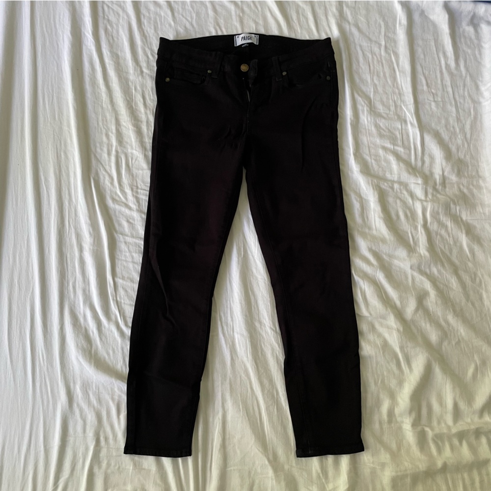 Paige denim verdugo crop in black 29